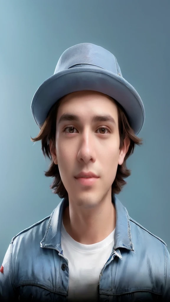 there is a man wearing a hat and a jacket, realistic studio portrait, portrait of ultra realistic, realistic portrait photo, portrait of jughead jones, realistically rendered face, hyperrealistic teen, photo realistic portrait, photo-realistic face, photorealistic portrait, digital art. photo realistic, photorealistic face, highly detailed vfx portrait of, highly detailed vfx portrait