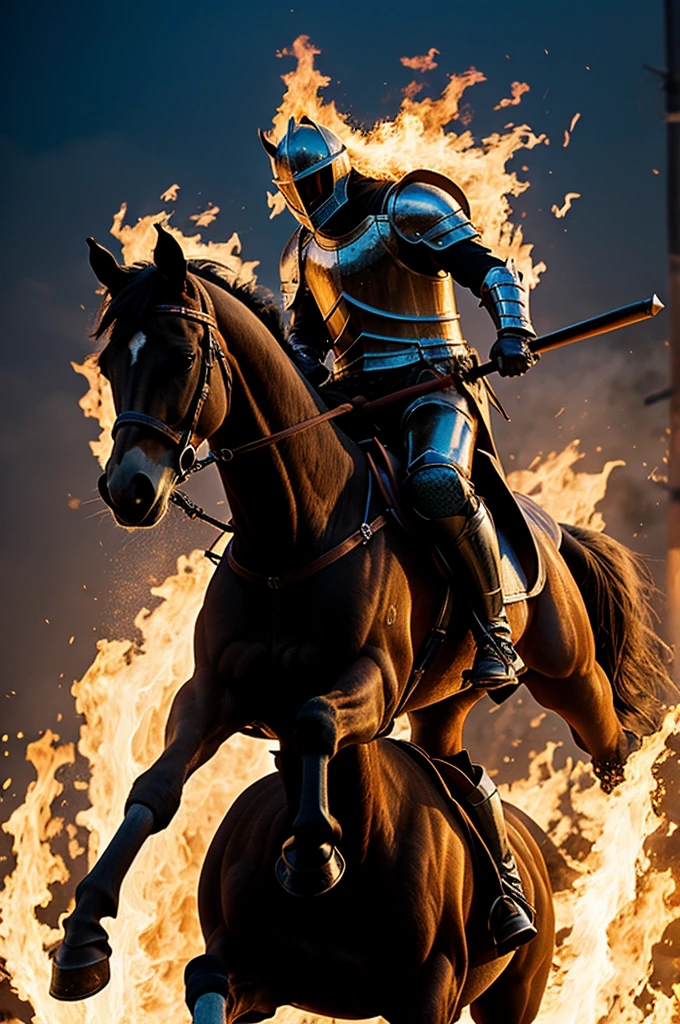 Horse knight fire