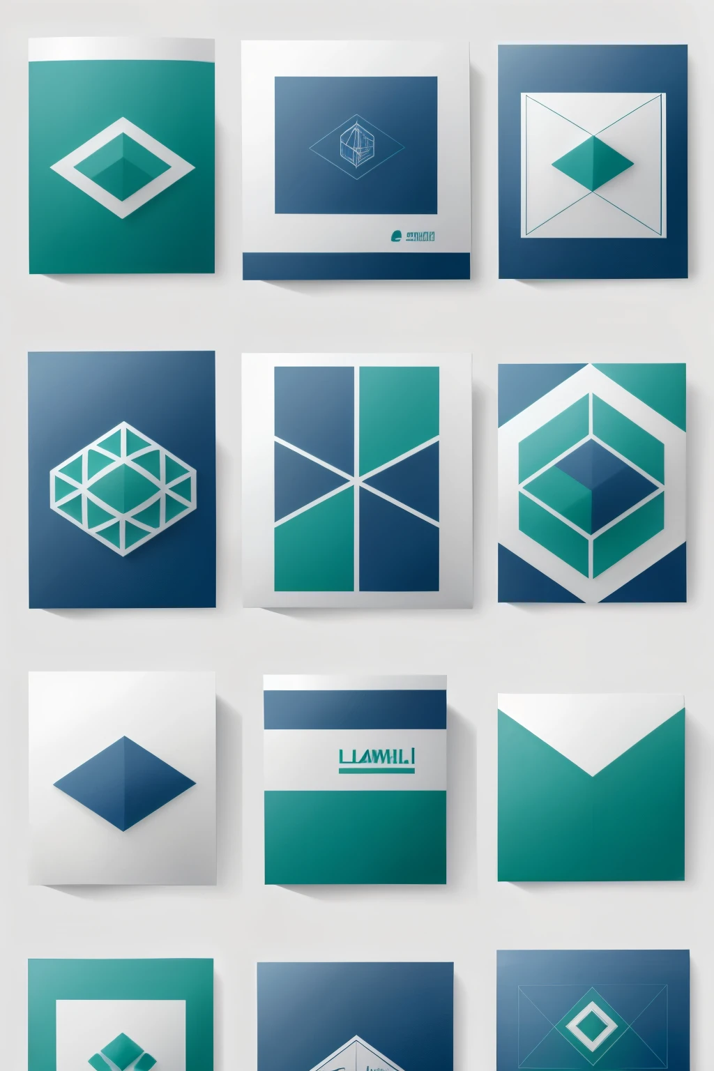 LogoBrand Name, Brand Name "VivaSul Loteamentos". geometric forms. blue and green. Country and city. Real estate company.