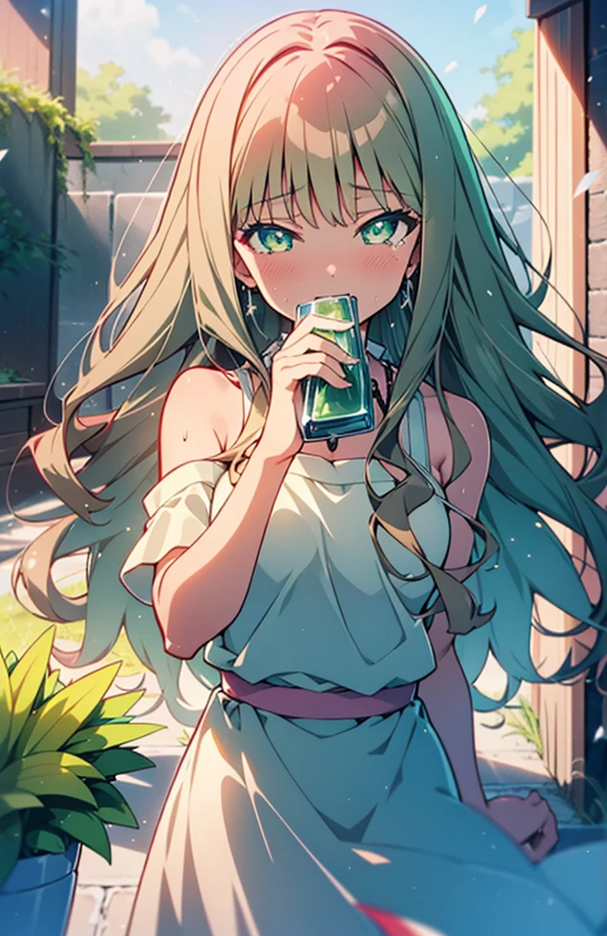 minami yume ,sss Dynazenon ,Long Hair, Brown Hair, (Green Eyes:1.5) ,smile,Wedding dress,Wedding Skirts,holding a large bouquet of flowers in both hands,Tears stream down her face,Tears of joy,I cry a lot,Stand Glass,
break outdoors, Association,Chapel,
break looking at viewer, whole body,(Cowboy Shot:1. 5) ,
break (masterpiece:1.2), Highest quality, High resolution, unity 8k wallpaper, (shape:0.8), (Beautiful and beautiful eyes:1.6), Highly detailed face, Perfect lighting, Highly detailed CG, (Perfect hands, Perfect Anatomy),
