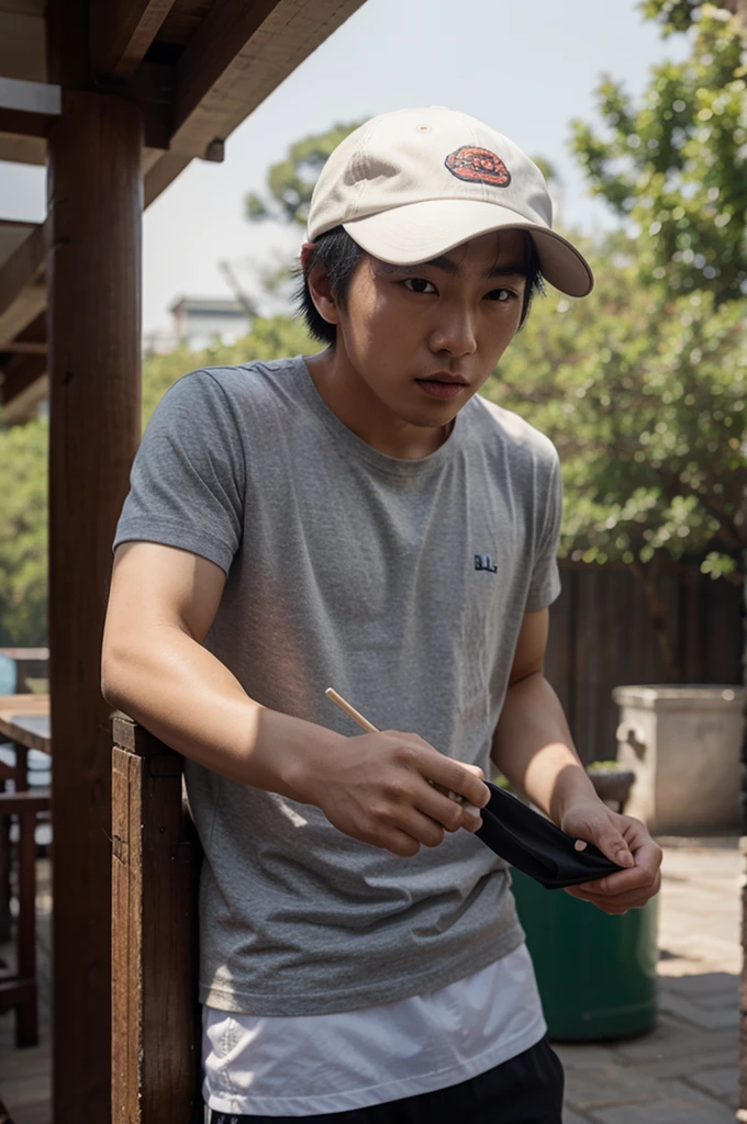 Ning Guang wearing only a cap