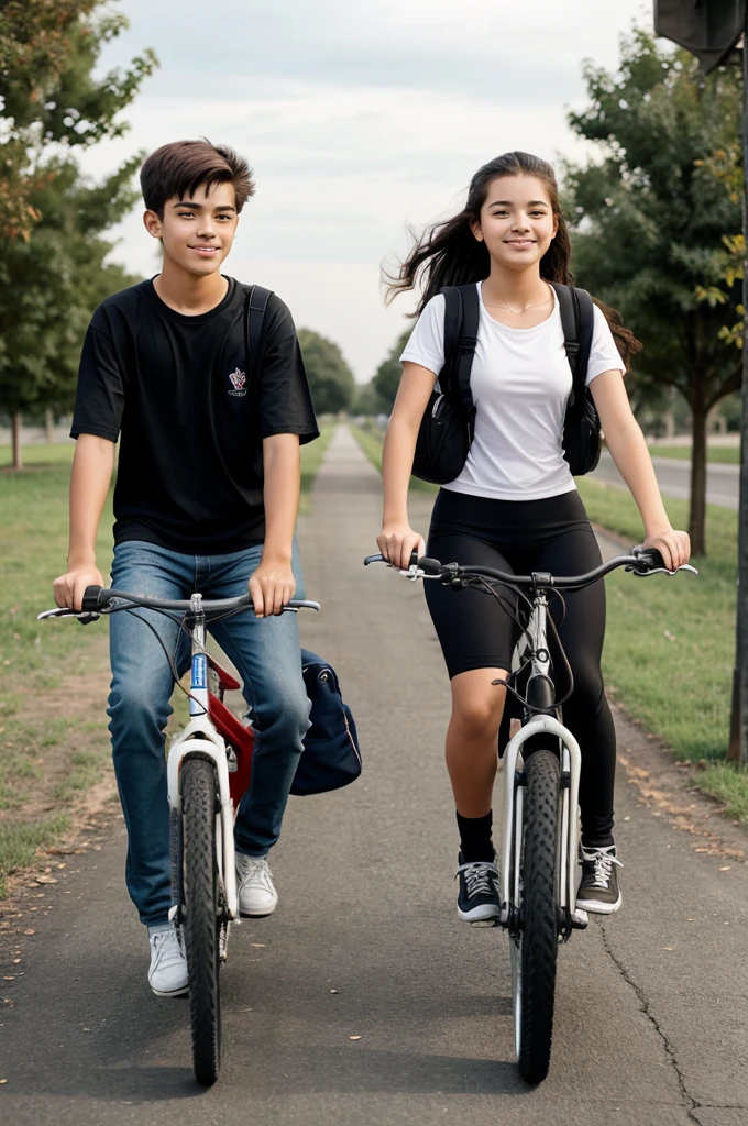 Kids in bike