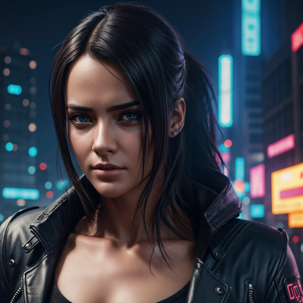 Change background cyberpunk handsome girl, realistic face, 8k,ultra realistic