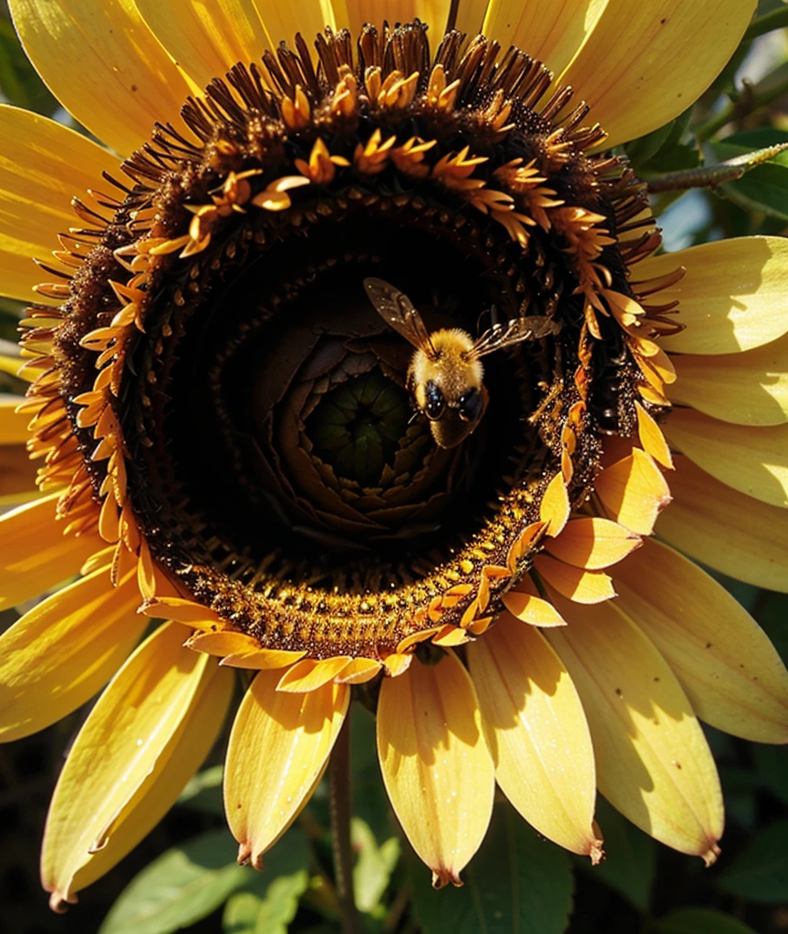 An image of a bee's face