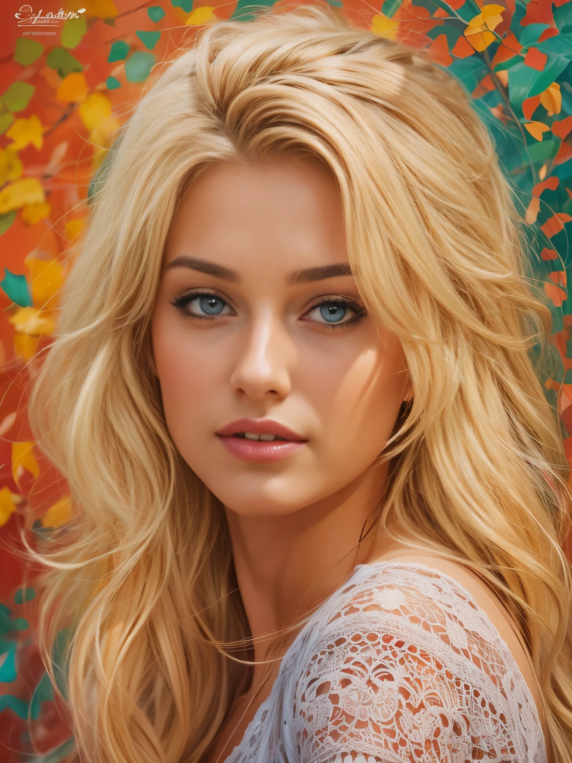 An ultra hot gorgeous European woman. Age 23. Blonde hair. high quality, highly detailed, illustration, impasto, canvas, oil painting, fantasy,