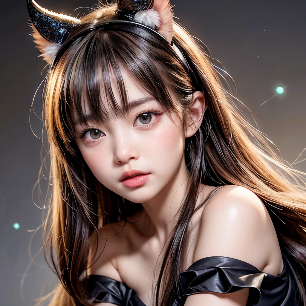 NSFW, 8k, High-level, absurd, masterpiece, best quality, primitive, very detailed CG, very detailed wallpaper, perfect lighting, Extremely detailed (((The personifying " BSD Daemon Beastie UNIXマスコット " as a Little Girl))), MysticSight, Tyndall effect, Tyndall scattering, Studio gray background with (many Dazzling RainbowColor particles BokeH:1.28), (RoundlyButts, ThighGap), (Exposed:0.4), (Assfocus with looking ahead), BREAK (NOGIZAKA face variations) Extremely Detailed very KAWAII face variations, perfect anatomy, Childish, captivating gaze, elaborate detailed Eyes with (sparkling highlights:1.28), long eyelashes、Glossy RED Lips with beautiful details, Coquettish tongue, Rosy cheeks, Radiant PearlSkin with clear transparency . { (Dynamic LifeLike expressions:1.4) | :d) }, (large eyes:-1) .