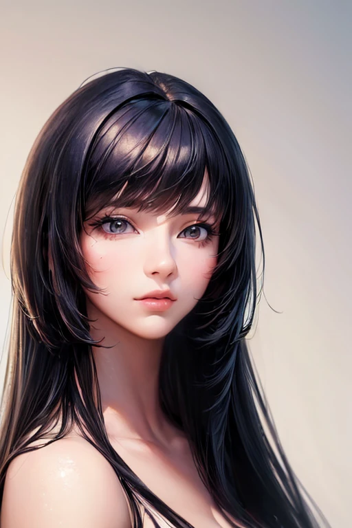 (masterpiece, high quality, lifelike, Ultra realistic, Remarkably high quality, photorealistic:1.5), Anime Girl with Black Long Hair minimalist logo design bright colors, high quality, extreme quality, super detailed