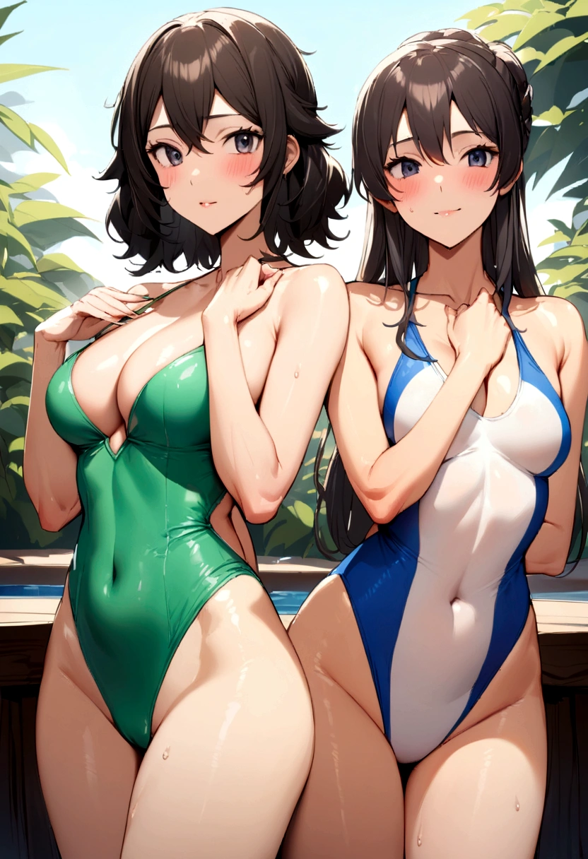 Groupe de jeunes femmes sexy, maillot de bain