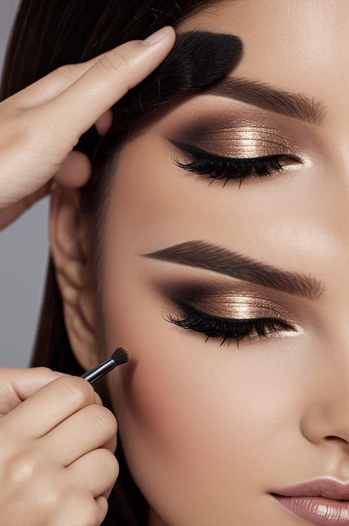 Makeup with the COBAEM brand logo