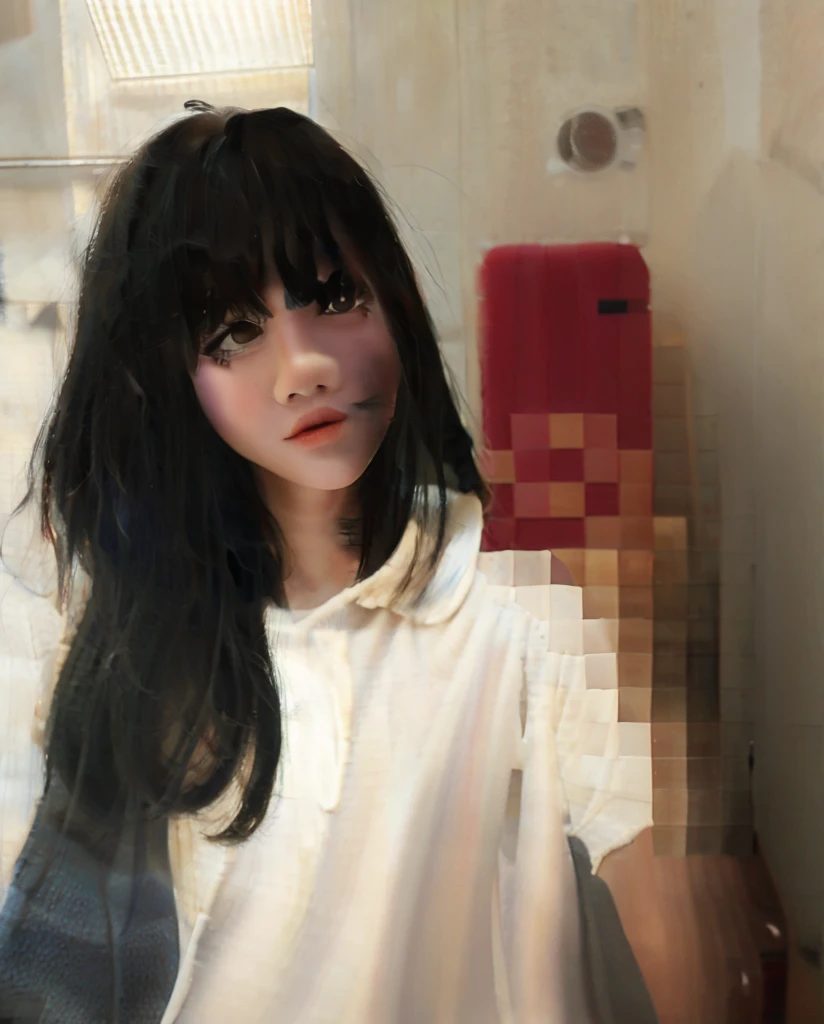 girl, teen long black hair
