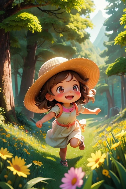 Once upon a time, in a small town surrounded by green mountains, a six year old called Klarinha.
Your brown eyes, sparkled with curiosity and her radiant smile lit up any place she went.. Klarinha loved exploring nature, running through flower fields and climbing the tallest trees. 