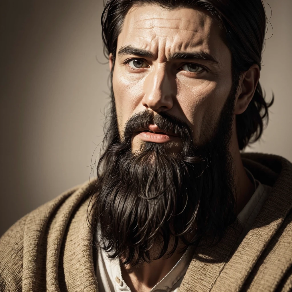 create the image of the character abraham from the bible, he being called by God. This image must have excellent quality and be very realistic..

