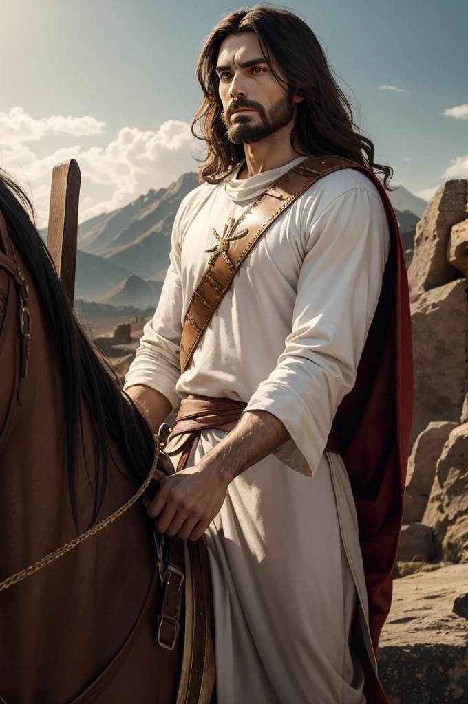 Jesus looking like a warrior