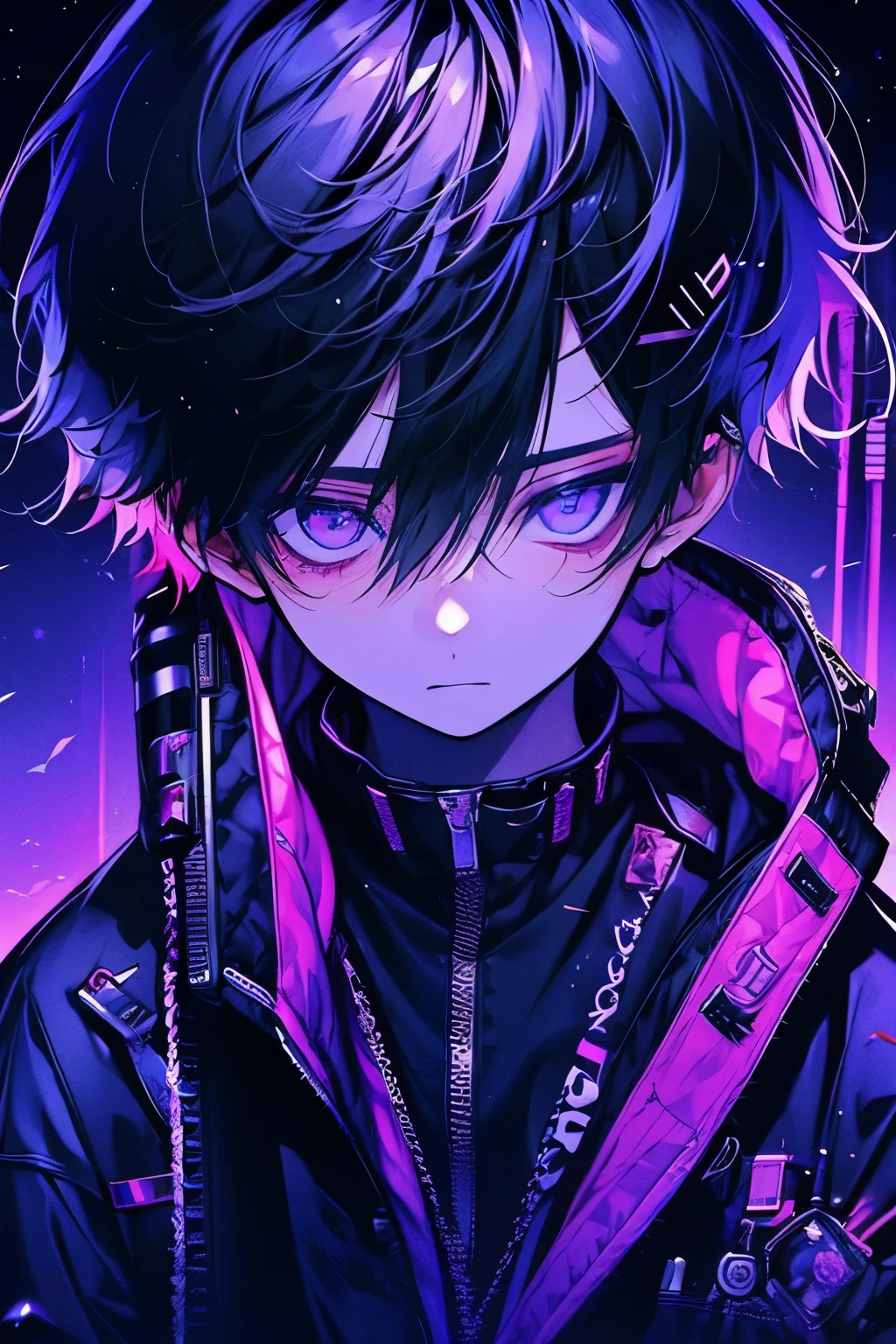 -yeld boront、hatred、Glaring from below、cyber punk