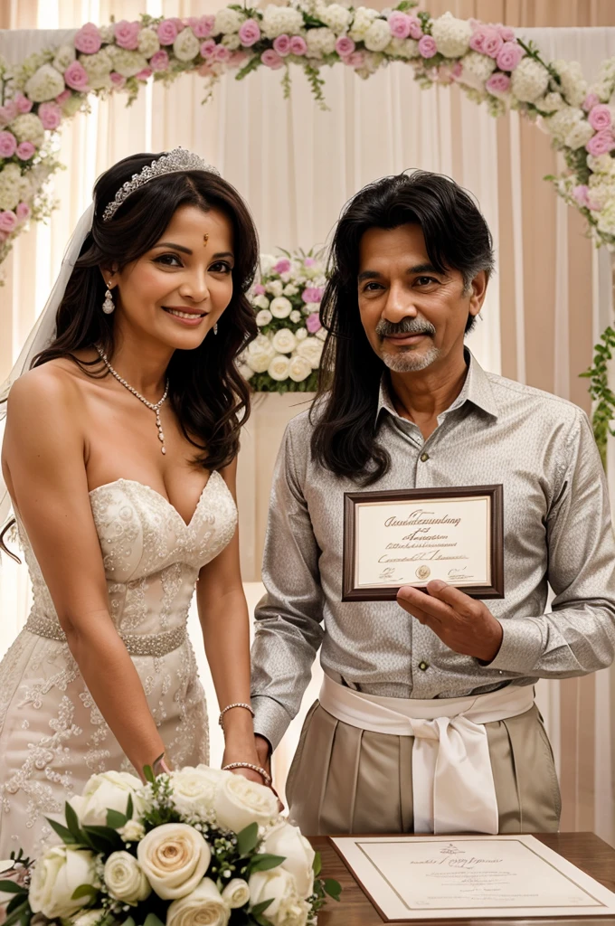 Create a certificate on 25th wedding anniversary as a perfect couple