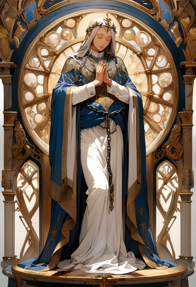 king david tied with chain in inner body prayed to god