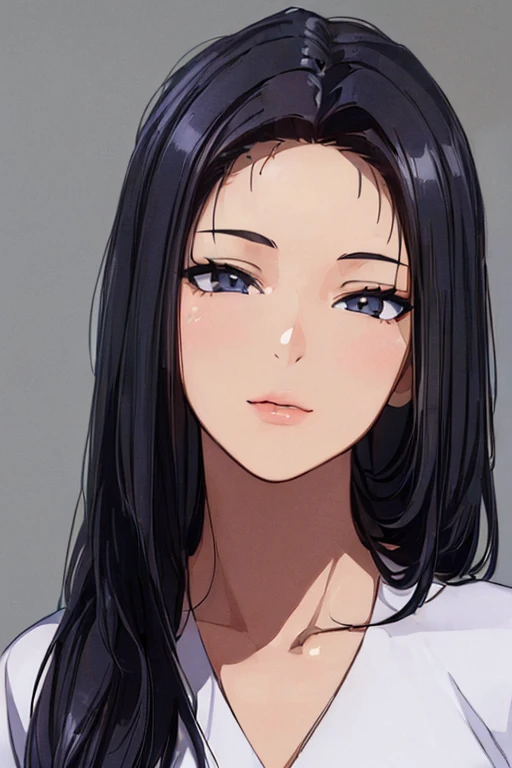 (masterpiece, high quality, lifelike, Ultra realistic, Remarkably high quality, photorealistic:1.5), Anime Girl with Black Long Hair minimalist logo design bright colors, high quality, extreme quality, super detailed 