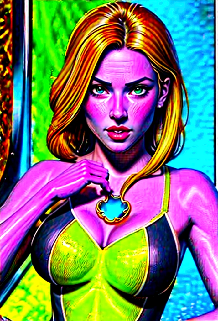 Vilma Dinkely, beautiful detailed eyes, beautiful detailed lips, extremely detailed eyes and face, long eyelashes, anime girl, resolving mysteries, surrounded by monsters ripping her clothes, hentai, high quality, 8k, photorealistic, masterpiece, professional, vivid colors, dramatic lighting, as comics image, drawing