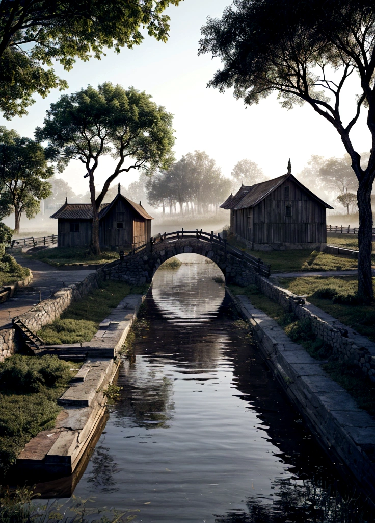 Withered vines, Old wood々, Dark Crows, Small bridge and flowing water, Man of the Ancient Road々, West wind and slender horses, The sun goes down, Heartbroken person々is at the end of the world