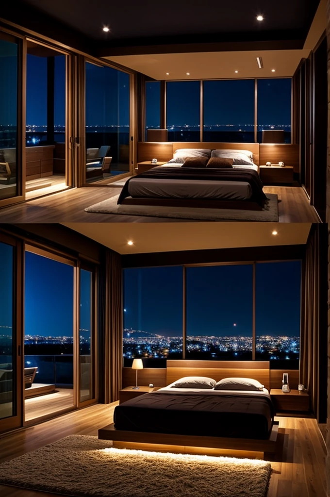 cool bedroom at night