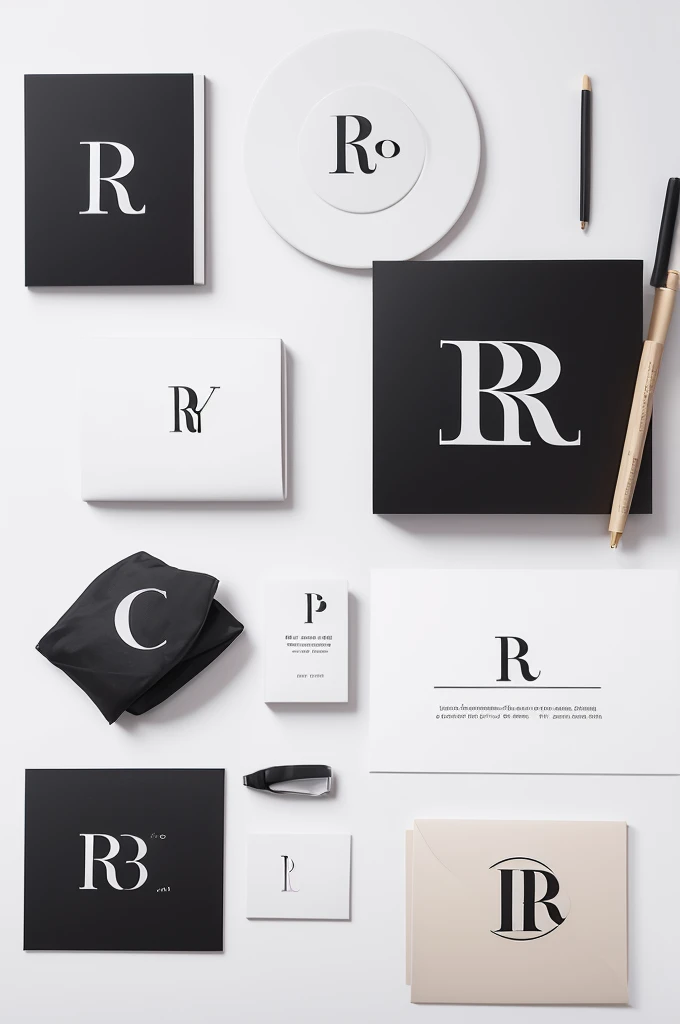 Create a logo with the initials R.Y on white background 