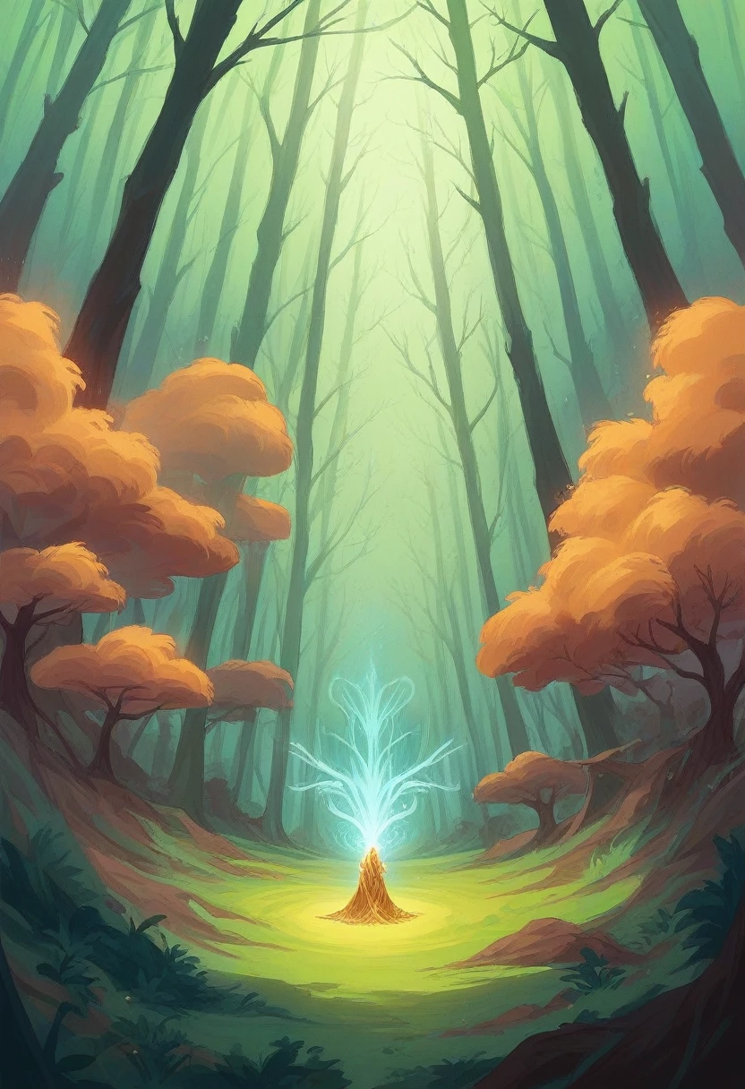 A mesmerizing forest opens into an otherworldly realm covered in opalescent marble. Tall trees with glistening bark cast a soft glow. A golden lattice adds to the enchantment. A divine female figure shrouded in stardust appears, her eyes glowing as she explores the forest's mysteries. Unexplored ecosystems, remnants of magic, and advanced technology create an eerie, exciting, and suspenseful atmosphere.