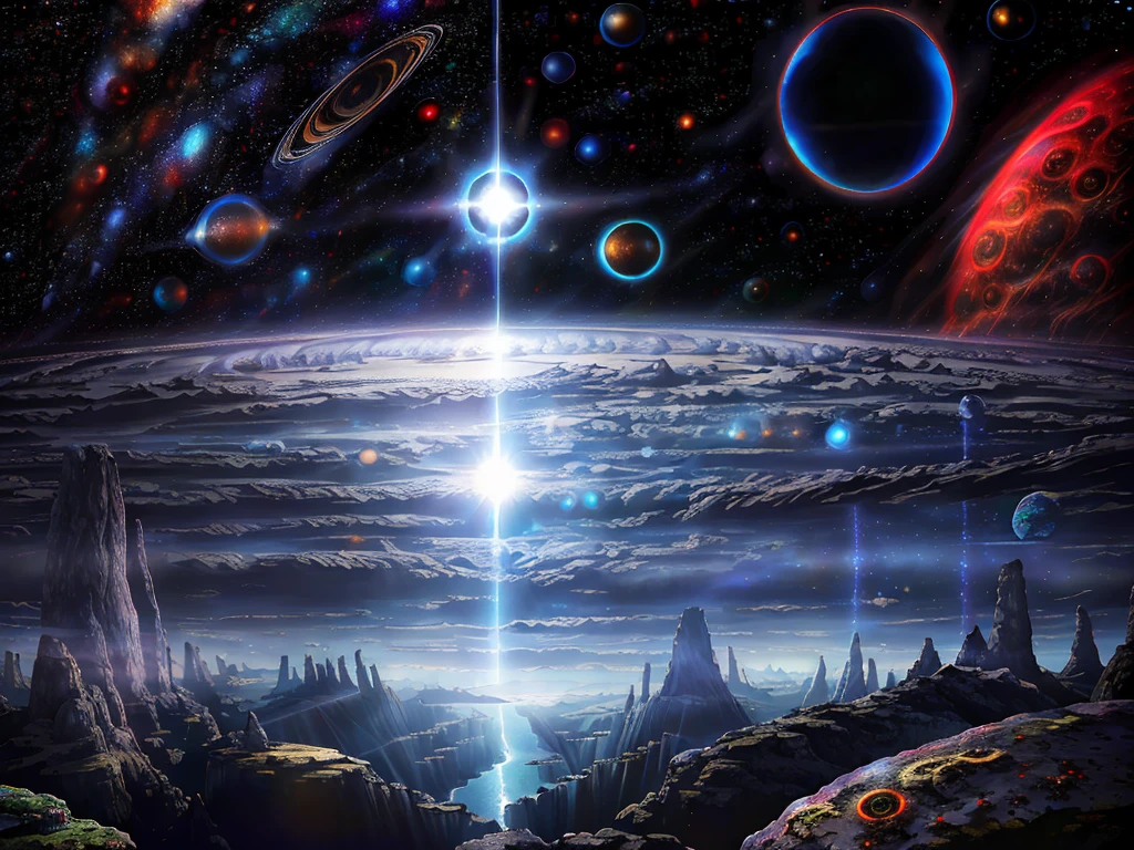 masterpiece, best quality, high quality, Extremely detailed Cg Unity 8K wallpaper, Depth of Field, Human Development Report,,Reality,Extremely detailed, complex, High Detail, universe, space, Galaxy, Star, planet, astronaut, universe, Heavenly, nebula, Black Hole, Solar System, universe射线, Supernova, Deep space, Astronomical objects