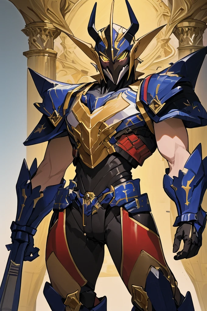 high resolution、masterpiece、Fantasy anime world、middle East、Brave(male)good looking、and the Golem User、Young Beard、and the Wizard、and a golem like Megazord