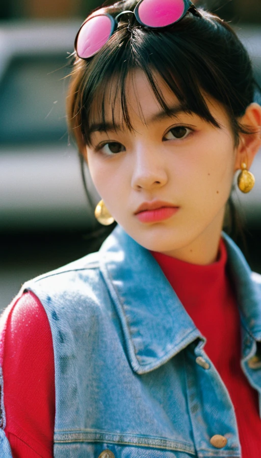 xxmixgirl, kooky portraits of 80s mall teens in retro clothing, shot on VHS