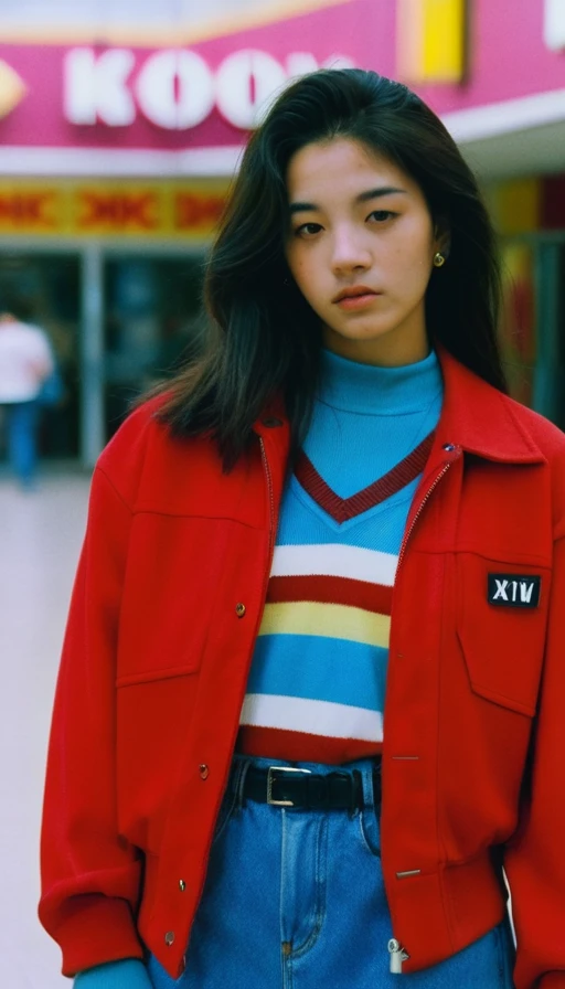 xxmixgirl, kooky portraits of 80s mall teens in retro clothing, shot on VHS