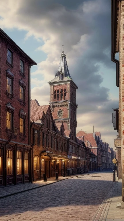 a provincial town in the 19th century, a street,  a bar, a hotel, (best quality,4k,8k,highres,masterpiece:1.2),ultra-detailed,(realistic,photorealistic,photo-realistic:1.37),detailed architecture, cobblestone streets, brick buildings,  wood buildings, ornate facades, steam automobiles