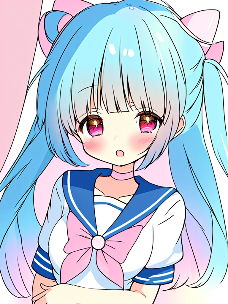 Colorful sailor uniform like a magical girl、A beautiful girl、Delicate painting、exy