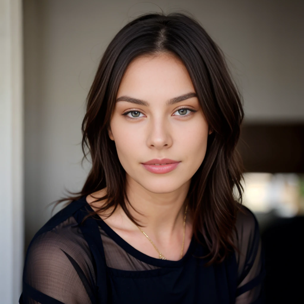 Dans cette nouvelle série d&#39;images, le mannequin de 26 ans rayonne de fraîcheur et de vitalité alors qu&#39;elle se lance dans une variété d&#39;activités jeunes et passionnantes. Avec ses cheveux bruns lisses et brillants, elle encadre son visage avec élégance sous tous les angles. Son sourire contagieux illumine chaque photo d&#39;elle, mettant en valeur son caractère vibrant et énergique. Dans une image d&#39;elle, on la voit porter une tenue sport chic, montrant son côté actif et athlétique. Son corps de mannequin se démarque même dans des vêtements plus décontractés, montrant sa grâce et sa présence imposante. La caméra capture son profil alors qu&#39;elle se plonge dans l&#39;activité, démontrant sa confiance et sa capacité à exceller dans n’importe quelle situation. Dans une autre image on la voit porter une tenue détendu sur son canapé. Dans une autre image on la voie nu. Dans une autre image, on la voit porter une tenue de sport, pendant qu&#39;elle mixe dans l&#39;agitation de la ville. Son style impeccable et tendance s&#39;associe à son charme naturel, capter l&#39;attention de ceux qui l&#39;entourent. La caméra capture son image sous différents angles, mettant en valeur son élégance sous tous les angles. La qualité des images, pris en 8k HD, vous permet d&#39;apprécier chaque détail d&#39;elle, des tons subtils de sa peau aux plis de ses vêtements. Sa présence charismatique et son style exceptionnel brillent dans chaque photographie, transmettant un sentiment de fraîcheur et de vitalité caractéristique de sa personnalité jeune et cool.