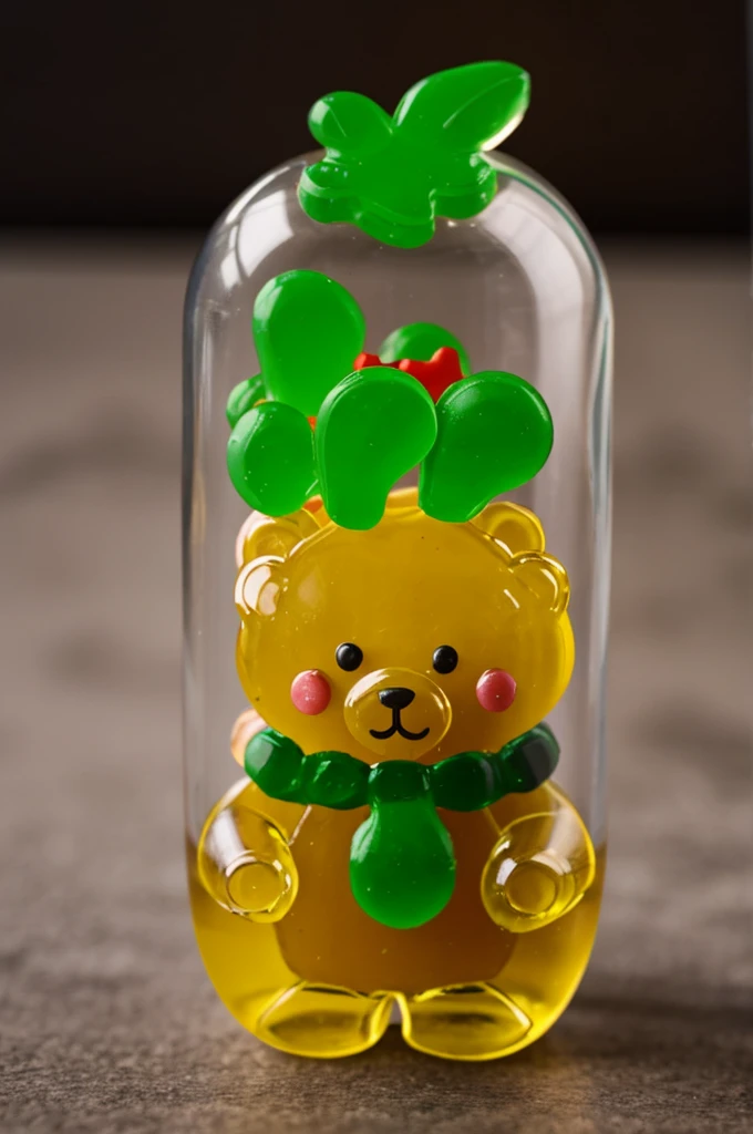 An animated cactus gummy bear