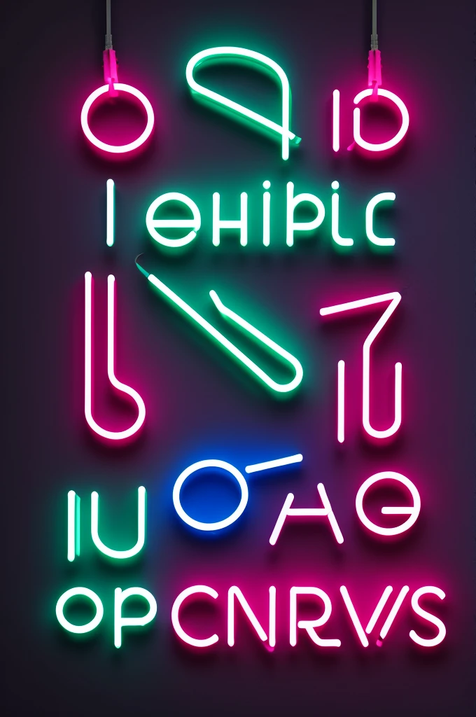 Logo with these words 5A in neon style