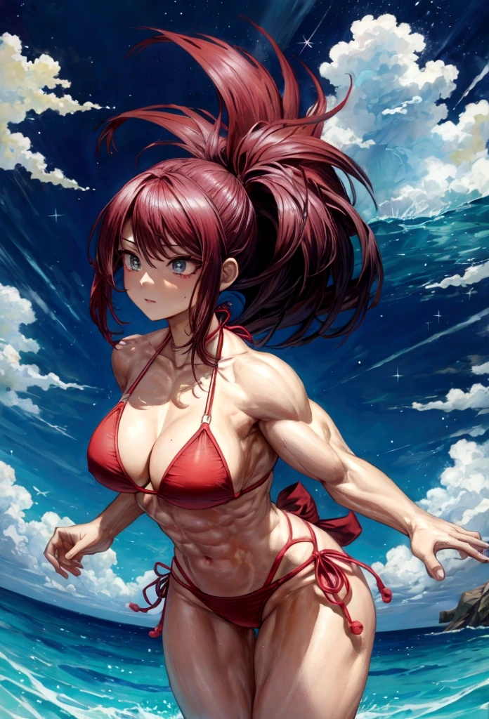 Muscular bikini momo 