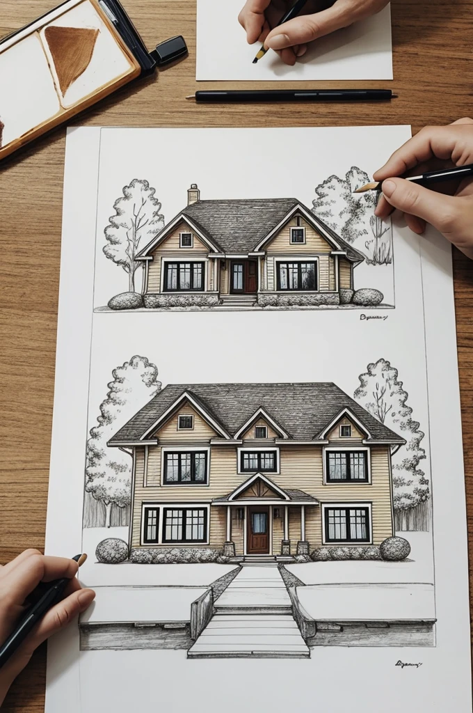 I want you to draw a picture of a house.