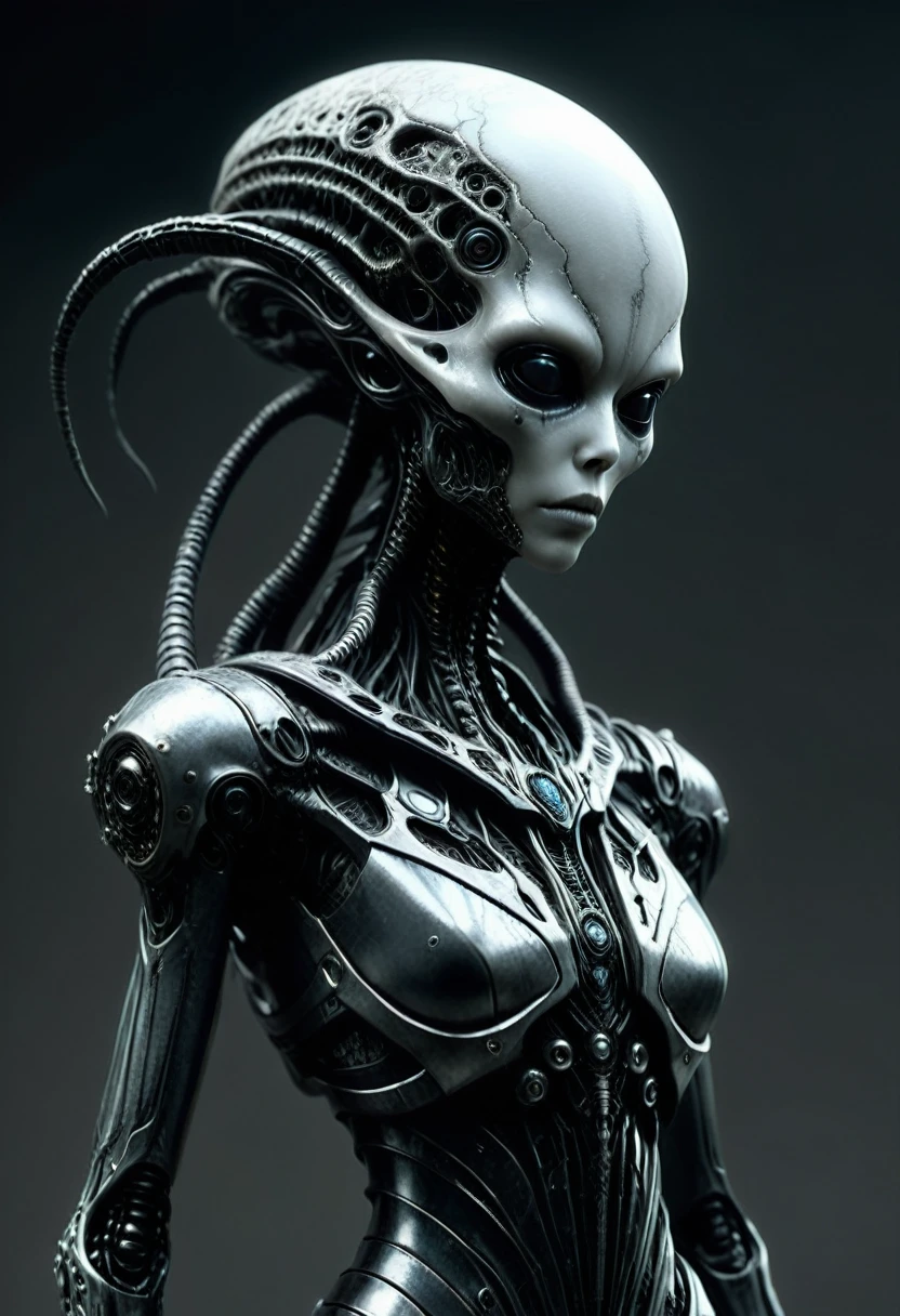 biopunk, obsidian skin (Alien-Woman in ethereal intricate outfit), intricate touches, complexity, 8k, (minimalism: 1), ray tracing details.Stephen Gammell style - Iai in Stephen Gammell style, ultra detail, artstation trends, sharp focus, studio photography, intricate detail, high detail, Greg Rutkowski. photonegative refractograph --ar 8:10 --v 6.0. cyberbiochemical art, ideal body anatomy, photonegative refractograph. soft natural volumetric cinematic ideal light --ar 9:16 --stylize 750.