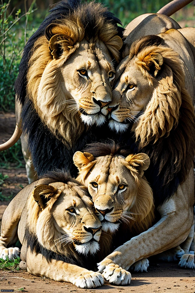A lion forgiving a mouse