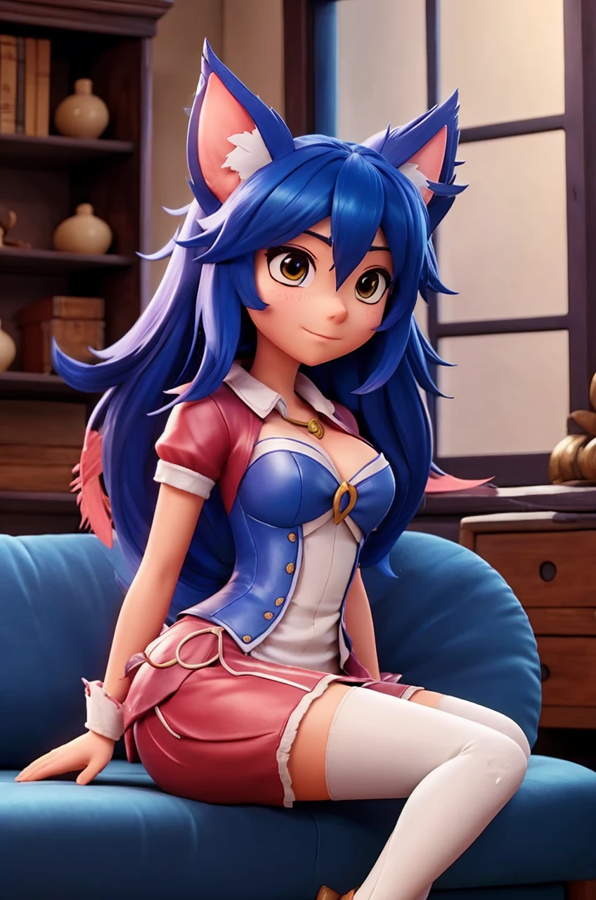 Add yasuo from league of legends sitting next to her