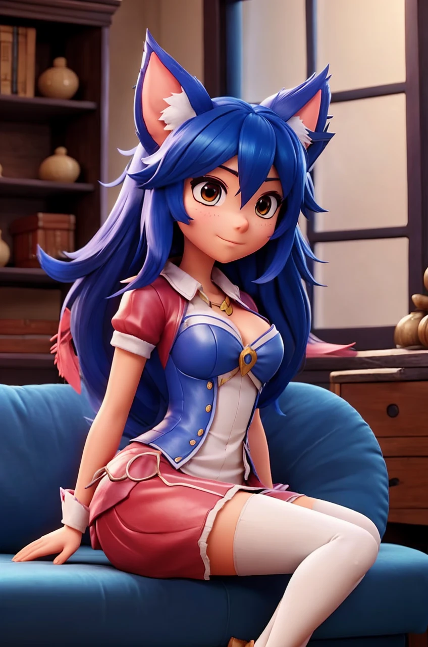 Add yasuo from league of legends sitting next to her