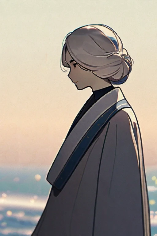 ((Лучшее качество)), ((шедевр)), (подробный), Draw a girl looking into the distance