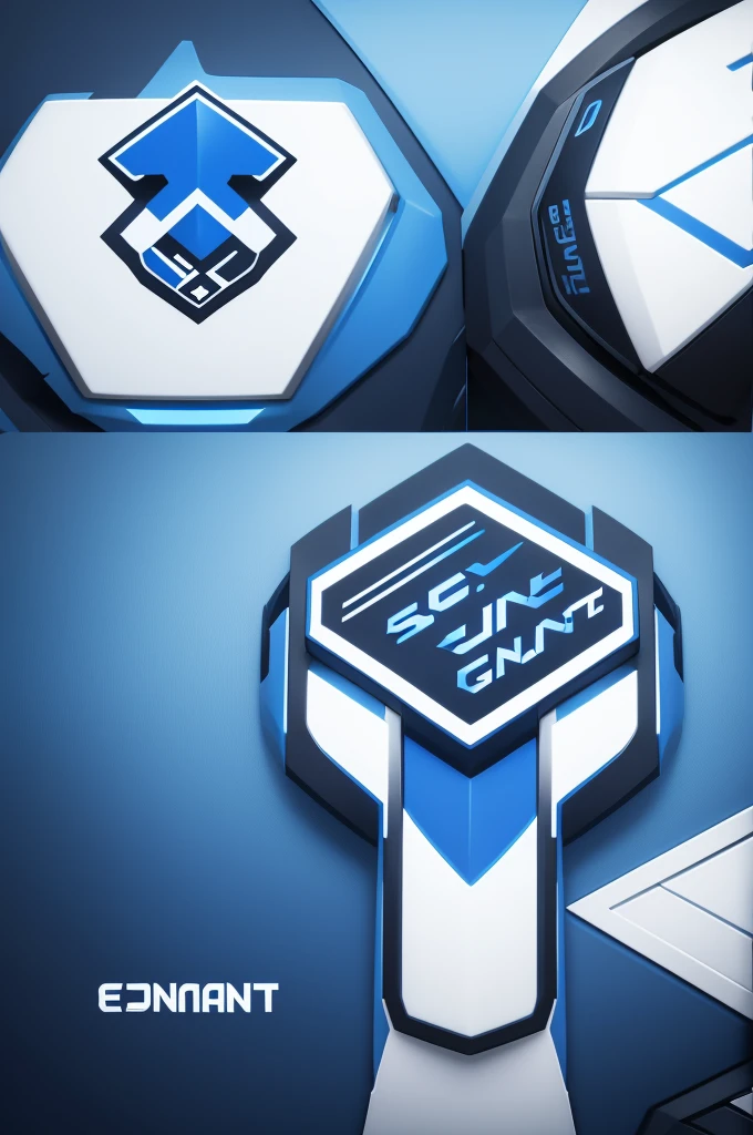 Create a logo for an E-sports team  With the name "Disconnect game" Blue and white color