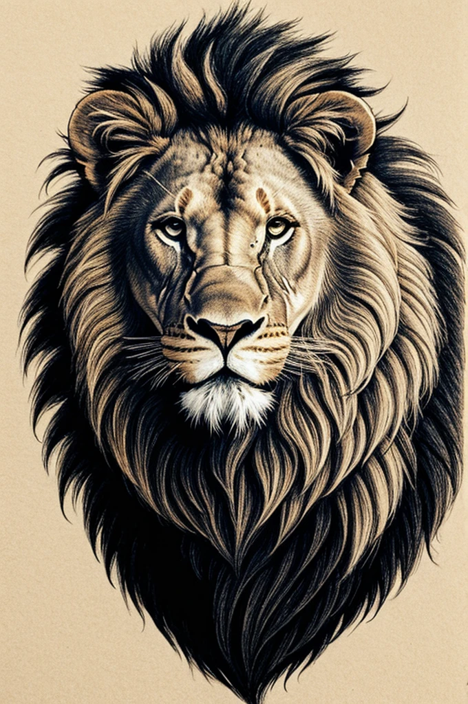 A drawn lion 