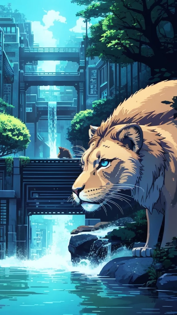 water lion, アニメ, super verbose, 4K