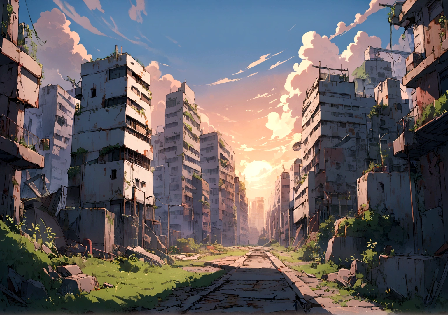 16 bit zombie apocalypse city background