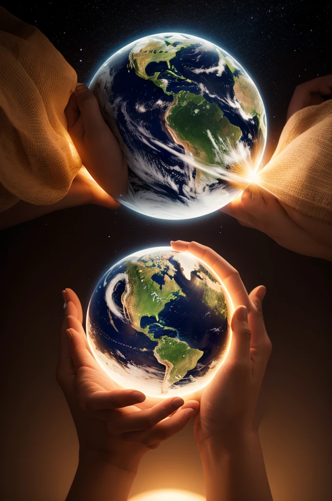 People sowing light on planet earth
