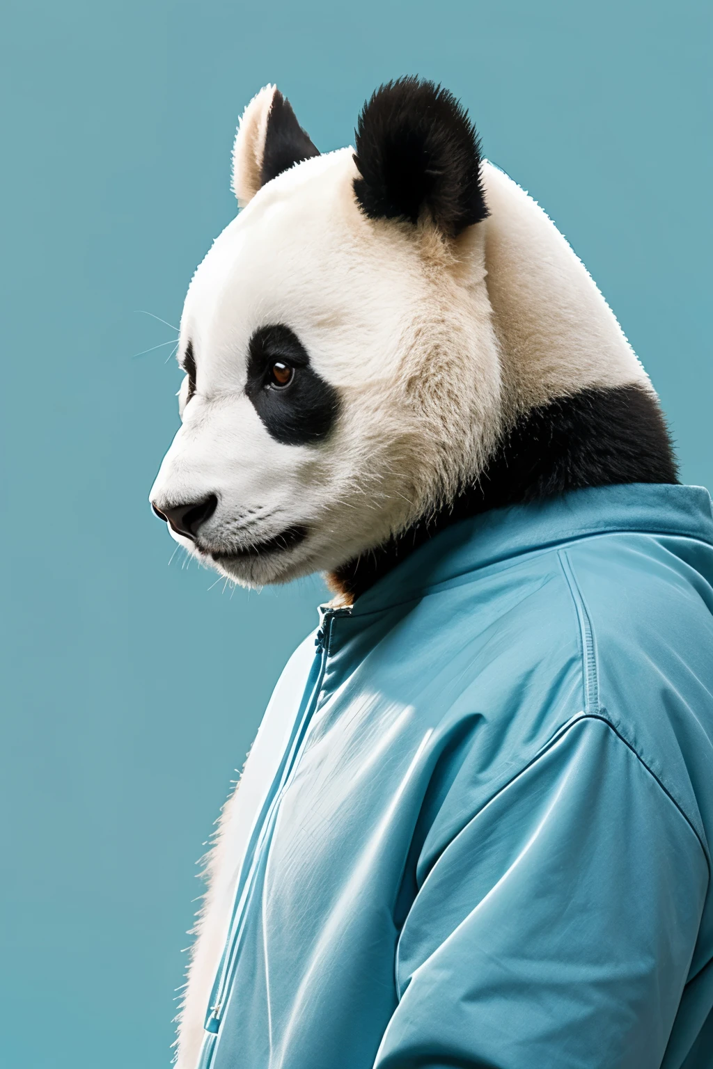 profile picture panda in a ghible style on a lightblue background