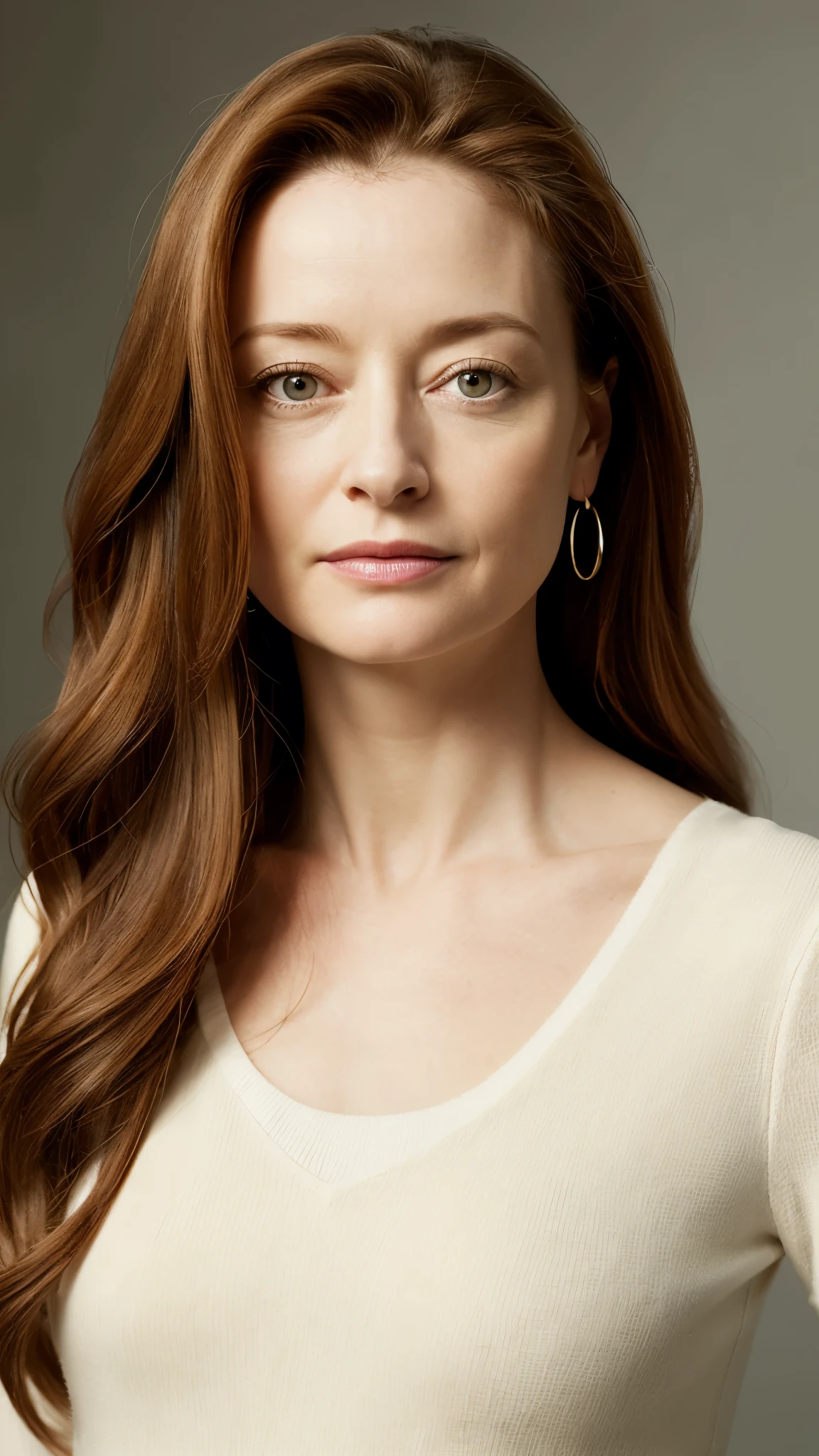 Full shot portrait , RAW, A woman,37 years old , ( SFW),looking to the camera, [ great detail: ( eyes :Miranda Otto),( Eyelids : vesper lynd),(between eyebrows:vesper lynd),(Eyebrows : Vesper lynd),(forehead: vesper lynd),(nose:Miranda Otto),(boca: Miranda Otto),(jawline: Miranda Otto), ( jaw angle: Vesper lynd) ,( breasts: Vesper lynd),(legs : vesper lynd), white T-shirt ,handmade wool hat for women