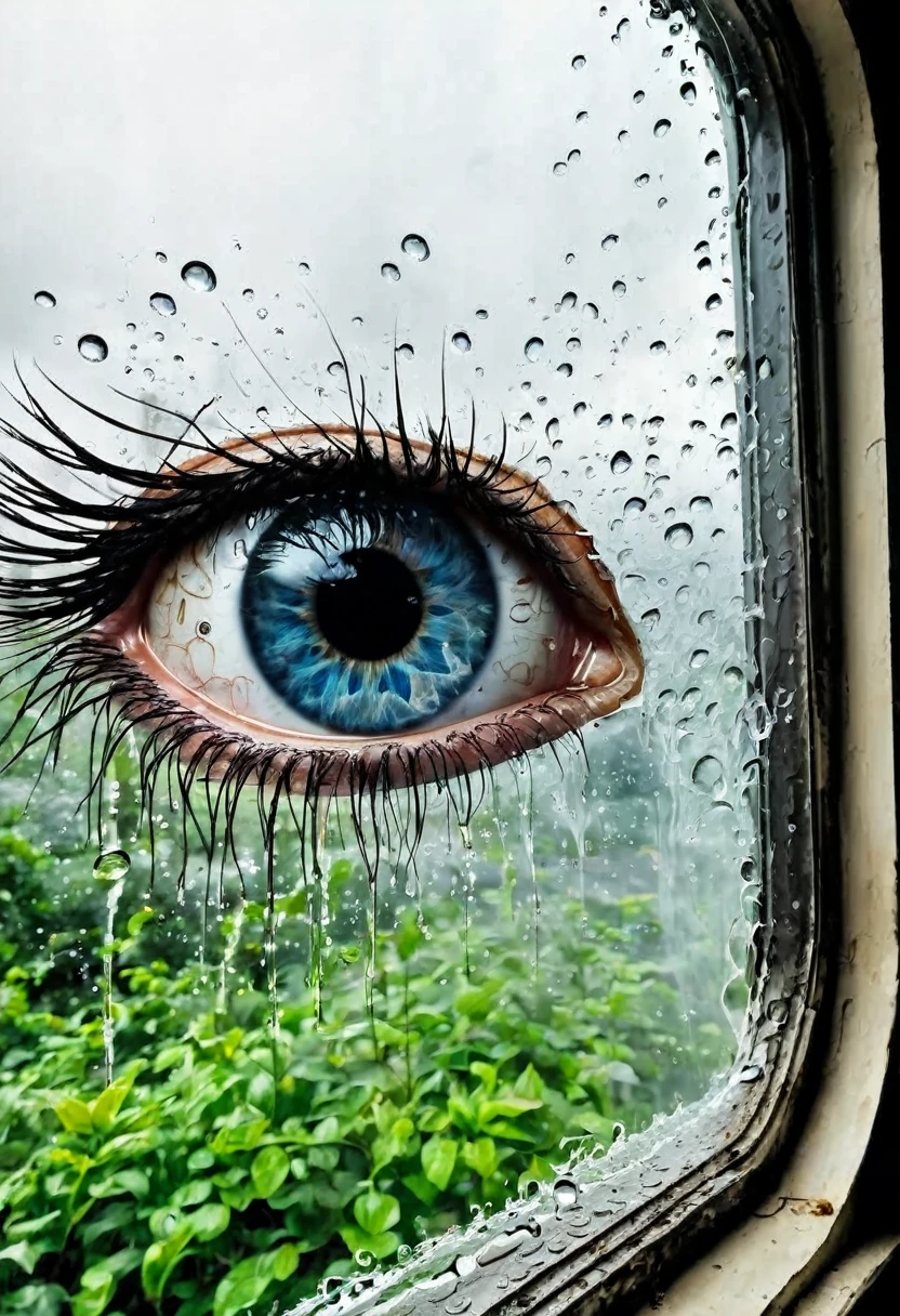 What is it? A tearful eye on the steamy window